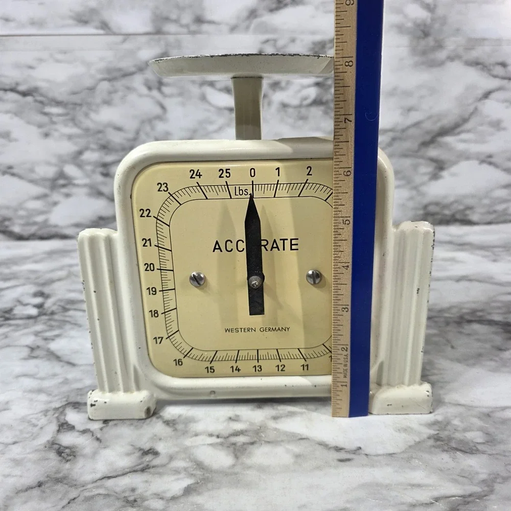 Vintage ACCURATE  West Germany Art Deco Style Scale White 25pd MCM